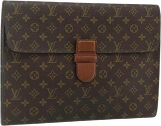 Louis Vuitton Pre-owned Clutches, female, Brown, Size: ONE SIZE Pre-owned Vintage Monogram Briefcase