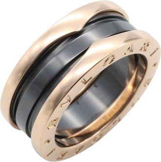 Bulgari Gold Pink Gold (18K) Band Ring (Pre-Owned)