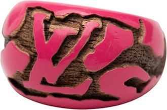 Louis Vuitton Pink Wood Band Ring (Pre-Owned)
