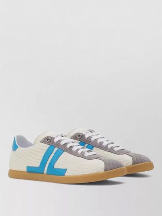 Lanvin nylon sneakers contrasting panels round toe sole