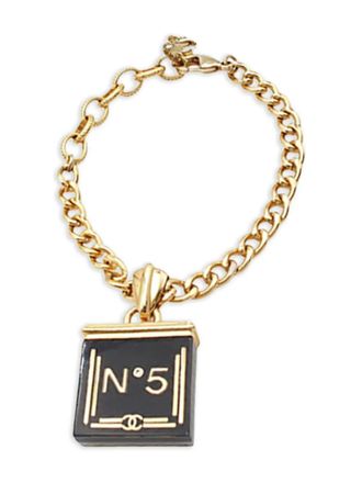 Chanel 2021 Gold Plated Resin No 5 Charm Bracelet costume bracelet - Oro