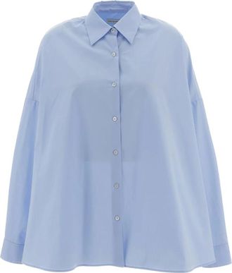 Dries Van Noten Camicia in cotone a maniche lunghe - - Blouses & Shirts - Donna - Blu - S
