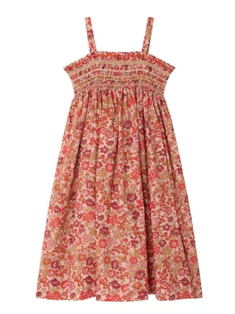 BONPOINT Cotton Floral Smocked Dress - Pink