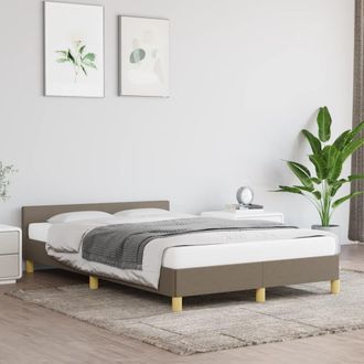 vidaXL Estructura De Cama Sin Colch&oacute;n Tela Gris Taupe 120x190 Cm Vidaxl