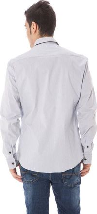 Costume National Azzurro Cotton Men Shirt Blue