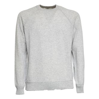 FILIPPO DE LAURENTIIS Round-neck Knitwear, male, Gray, 2XL, Crewneck Raglan Jumper