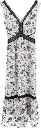 Self Portrait Clarissa Maxi Dress in White Polyester