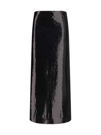 Toteme Sequin-Embellished Skirt - Black