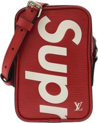 Louis Vuitton Vintage, unisex, Rood, ONE Size, Leer, Pre-owned Vintage Shoulder Bag