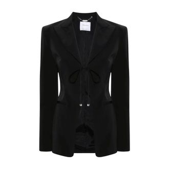 Blumarine Blazers, female, Black, Size: XS Womens Clothing Jackets Nero Ss24