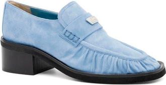 Valentina Rangoni Cortina Block Heel Loafer in Blue at Nordstrom, Size 8.5