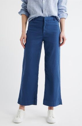 Frank & Eileen Wexford Wide Leg Pants in Summer Navy at Nordstrom, Size 14