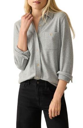 Faherty Legend Sweater Shirt in Fossil Grey Twill at Nordstrom Rack, Size X-Large