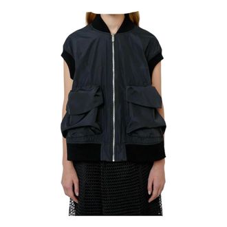 Meimeij Vests, female, Black, Size: S Gilet impermeabile con tasconi