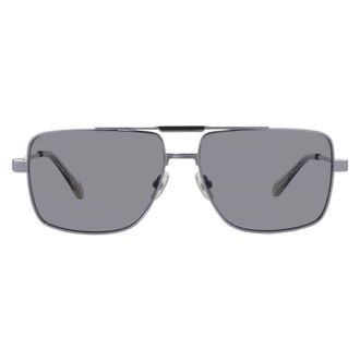Ferragamo Grey Navigator Titanium Mens Sunglasses SF318SP 021 60