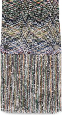 Missoni Grey Metallic Chevron Scarf