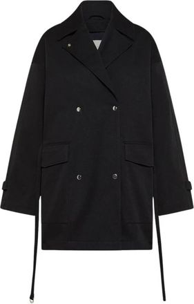 OOF Wear Korte Trenchcoat - Dames - Mantel - Zwart - S - Katoen - Jassen