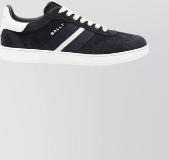 Bally leather suede logo-print low-top sneakers