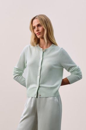 Naked Cashmere Long Sleeve Button Front Cardigan in Jadite at Nordstrom, Size X-Small