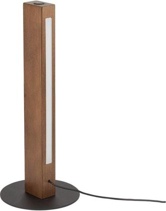 Luminosa Light Designs TK Teo Lámpara de mesa LED integrada en nogal, negra, 1 LED