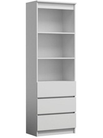 OEM Estanter&iacute;a Universal Con Cajones Y Estantes, Blanco Mate, 60x35x180cm - &iexcl;perfecta Para El Sal&oacute;n, La Oficina Y La Habitaci&oacute;n De Un Adolescente