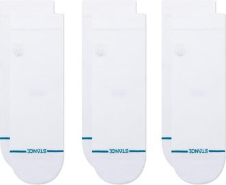 Stance Icon Lowrider Assorted 3-Pack Socks in White at Nordstrom, Size Medium