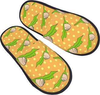 Generic Mens Slipper Cute Animal Snail Pattern Soft Ladies Slippers Non-Slip Plush Womens Slippers Winter Family M