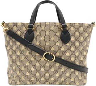 Gucci Pre-owned Vintage Tote Bag - Dames - Vintage Shopper - Beige - ONE Size - Leer - Vintage