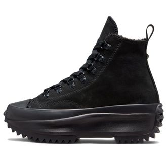 Converse Run Star Hike High Triple Black Sherpa 173096C