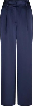 Ibana Pasho Wijde Broek - Dames - Broeken - Blauw - Maat: XL Poliester