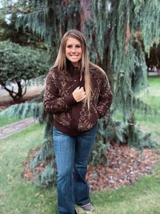 Hooey Aztec Sherpa Jacket In Chocolate Brown