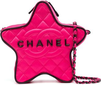 Chanel 2024 Cruise Collection Fuschia Satin Star Crossbody Bag