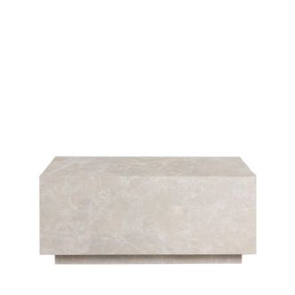 DRAWER Mesa de centro efecto m&aacute;rmol 90x50cm - Beige
