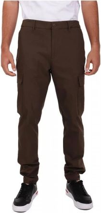 HUGO BOSS Heren, Broeken, Bruin, Maat: XL Katoen