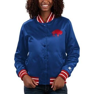 Starter Womens Starter Royal Buffalo Bills Full Count Satin Full-Snap Varsity Jacket at Nordstrom, Size X-Large
