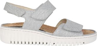 Waldl&auml;ufer Comfortabele grijze damessandalen - Dames - Sleehakken - Grijs - 37 EU - Schoenen