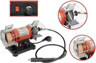 Trade Shop Trade Shop - Mola Da Banco Smerigliatrice 120w Con Mini Trapano Drill Pietra Spazzola Lucidare