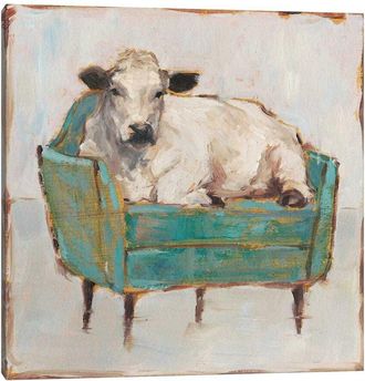 iCanvas Moo-Ving In I By Ethan Harper Wall Art