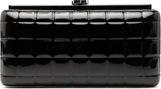 Chanel 2006-2008 CC Chocolate Bar Patent Frame clutch bag - women - Patent Leather - One Size - Black