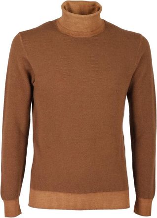 Circolo 1901 Merino High Neck Sweater - Heren - Coltruien - Bruin - S - Wol - Truien & Vesten