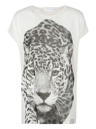 Stella McCartney jaguar-print T-shirt - White
