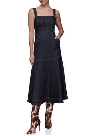 Avec Les Filles Sleeveless Denim A-Line Dress in Royal Rinse at Nordstrom Rack, Size 2