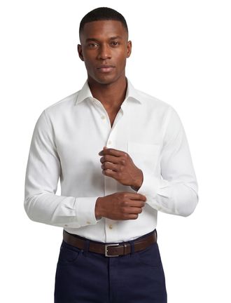 Eton katoenen Eton overhemd wit effen katoen Classic Fit