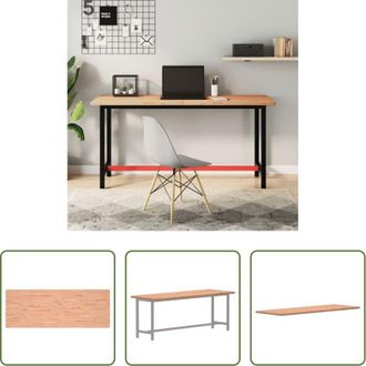 vidaXL vidaXL Tavolo in legno - Piano Scrivania 150x55x2,5 cm in Legno Massello di Faggio