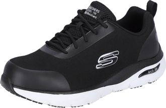 Skechers Mens Arch Fit Ringstap Work Sneaker, Black/White, 8 UK