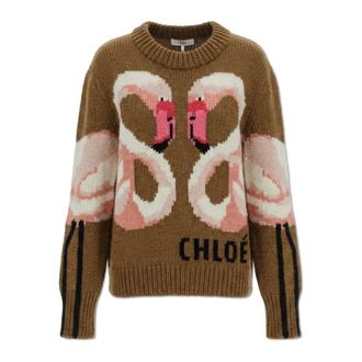 Chlo&eacute; Dames, Truien, Bruin, Maat: M Wol