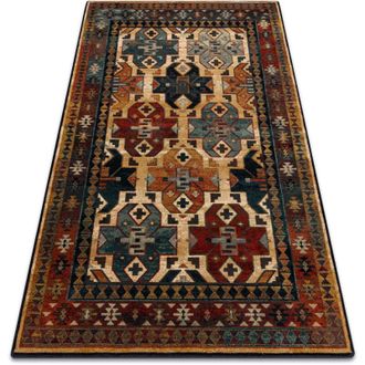 RugsX Alfombra De Lana Omega Rohan Rojo Rub&iacute; Claro Multicolour 100x150 Cm