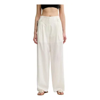 Nanushka Dames, Broeken, Beige, Maat: M Katoen