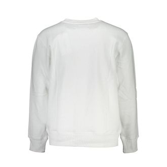 Calvin Klein Cotton-Blend Logo Print Sweatshirt - White