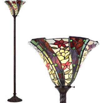 Jonathan Y Designs Williams Tiffany-Style 71 Torchiere LED Floor Lamp, Bronze at Nordstrom